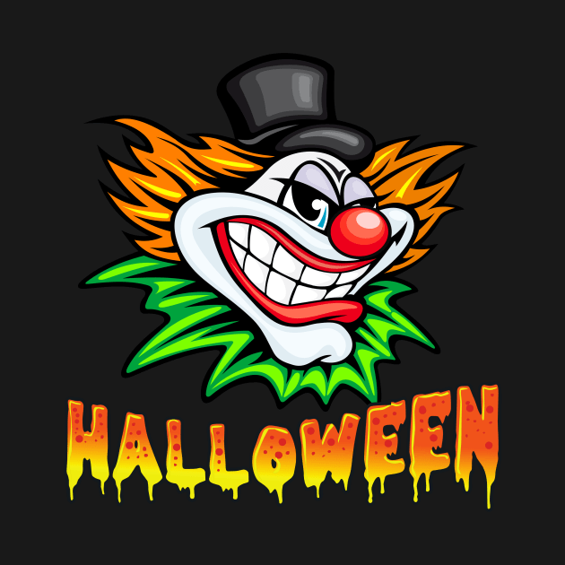 Freaky Psycho Killer Clown Halloween Shirt by PowderShot