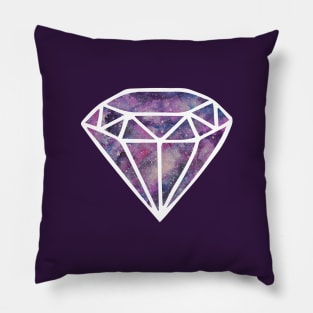 Galaxy Diamond | Purple + Pink Diamond | Watercolor Galaxy Diamond Pillow