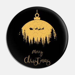 Merry Christmas Ornament Pin