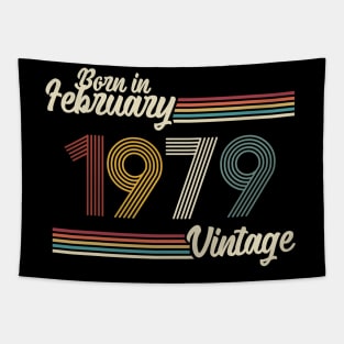 Vintage Born in February 1979 Tapestry