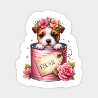 Valentine Staffordshire Bull Terrier Dog For You Magnet