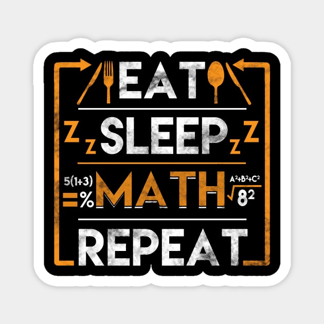 Eat sleep math repeat Magnet by captainmood