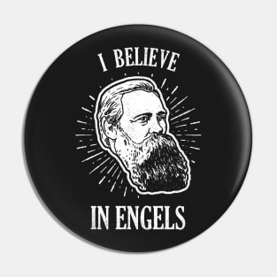 I Believe In Friedrich Engels | Funny Communist Socialist Pin