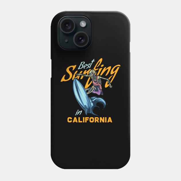 Surfing California Phone Case by animericans