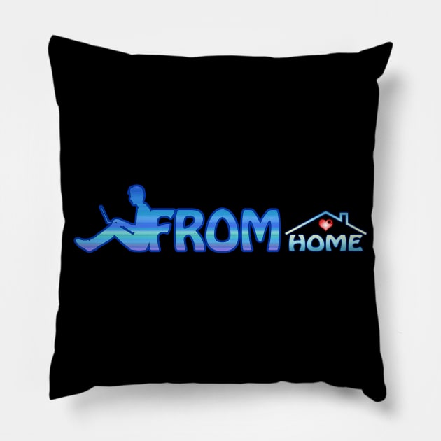 Work From Home Pillow by SanTees