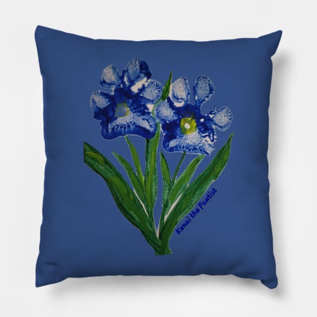 Kenai blue2 Pillow by The Pawtist Shop