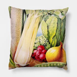 Vegetable Seed Catalogue, 1900s Pillow