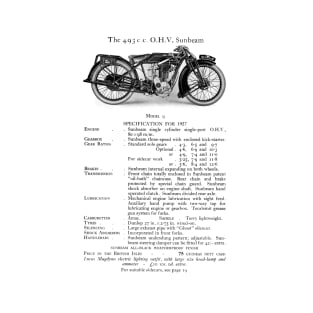 Sunbeam motorbike catalogue entry from 1927 T-Shirt