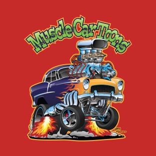 Muscle Car Toons Automotive Cartoon Comic Book Cover Art T-Shirt