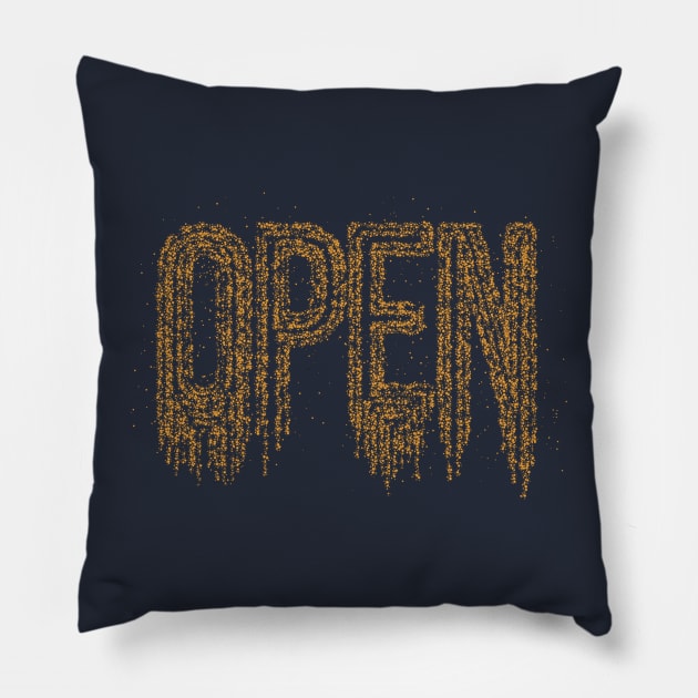 Open Typography Pillow by Mako Design 