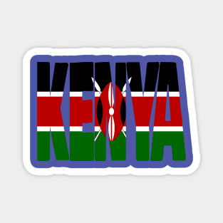 Kenya flag stencil Magnet