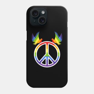 Rainbow Dove Peace Symbol Phone Case