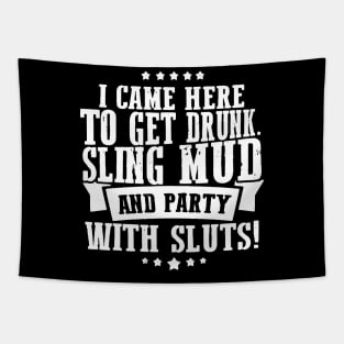 I Came here To Get Drunk Sling Mud And Party With Sluts Tapestry