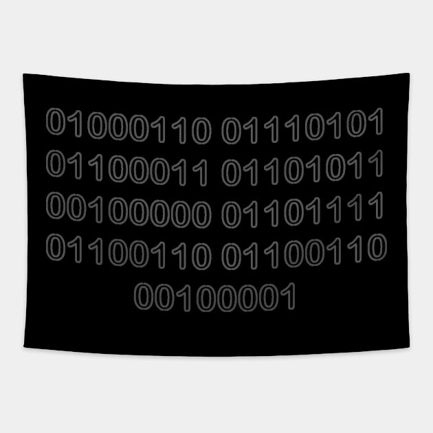 Binary message Tapestry by BadDrawnStuff