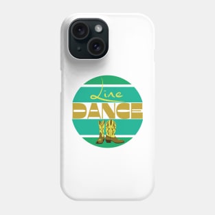 Line dance in green with cowboy boots Phone Case