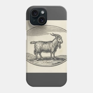 Goat Woodcut Phone Case