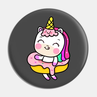 Donuts Unicorn Chubby Pin