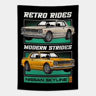 Iconic Skyline 2000 GTR Car Tapestry