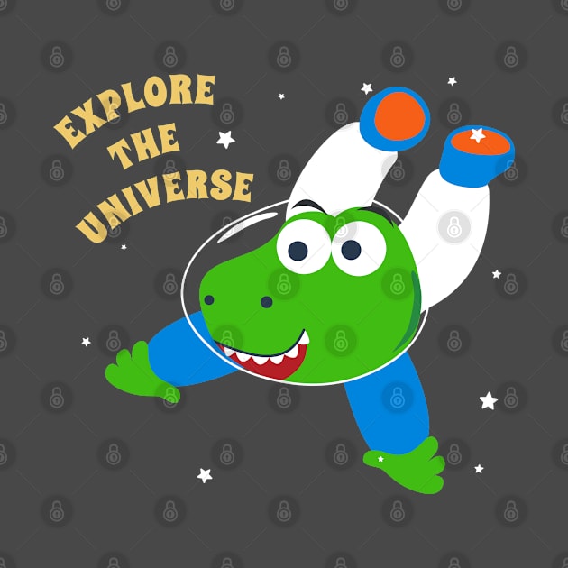 Cute dinosaur astronaut. by KIDS APPAREL