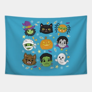 Spooky Cute Doodles Tapestry