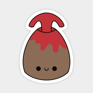 Cute Kawaii Volcano Eruption Magnet