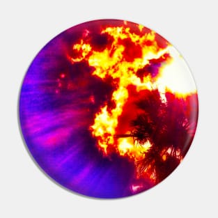 Palm Tree Sunburst Pin