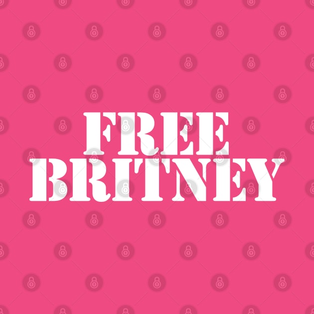 Free Britney Typography White Text by ellenhenryart