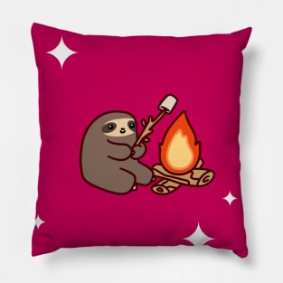 "Thinking of You" Campfire Sloth Pillow