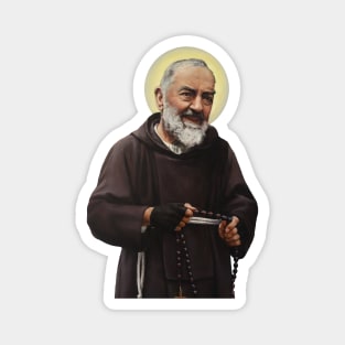 Padre Pio (transparent background design) Magnet