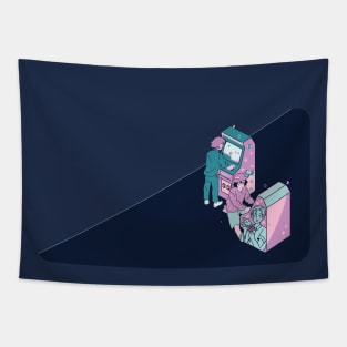 Boy Girl Anime Gaming Arcade Tapestry