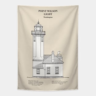 Point Wilson Light Lighthouse - Washington - SBDpng Tapestry