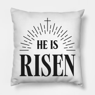 He is risen Cross Pillow