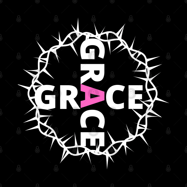 Grace With Thorn Crown Christian Design by kissedbygrace