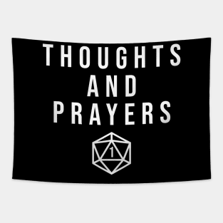 D20 Critical Fail 1 Thoughts and Prayers Tapestry