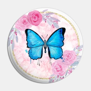 Blue butterfly Pin