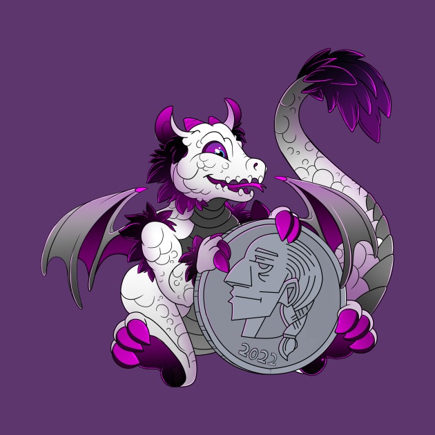 Asexual pride pocket dragon by TheMightyQ