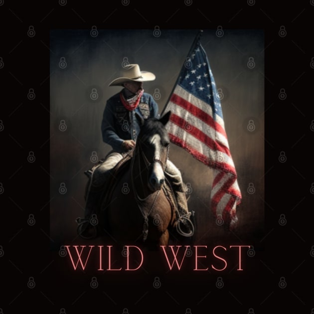 american flag, wild west, cowboy by Pattyld