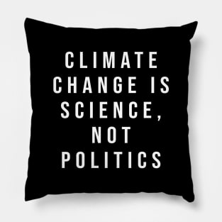 Climate Change Is Science Not Politics Pillow