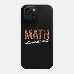 Math Interventionist leopard Cute Fall Autumn Thanksgiving Phone Case