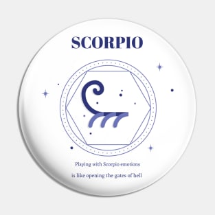 Scorpio zodiac sign Pin