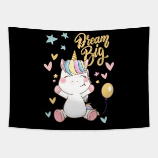 Sweet Unicorn Dream big Cute baby outfit great for kids toddlers baby shower Tapestry