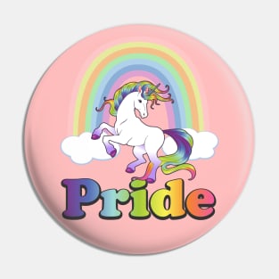 Pride Unicorn Spirit Animal LGBTQ Ally Rainbow Pin