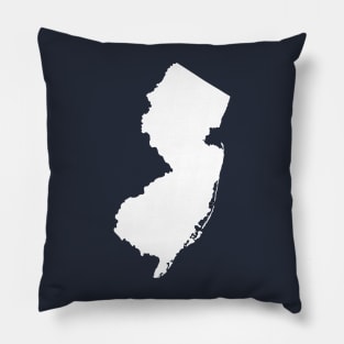 New Jersey White State Pillow