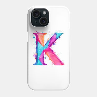 letter K cartoon art v3 Phone Case