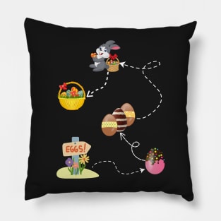 Easter egg hunt fan Easter egg hunt map Easter egg hunting party Pillow
