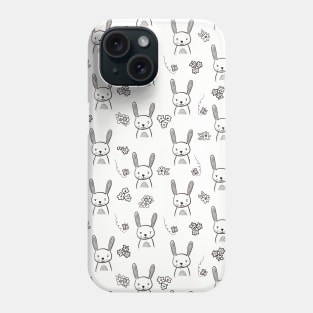 Monochrome Bunnies Phone Case