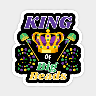 Mardi Gras King of big beads Magnet