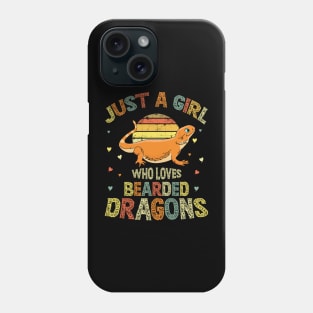 Just A Girl Who Loves Bearded Dragons Phone Case