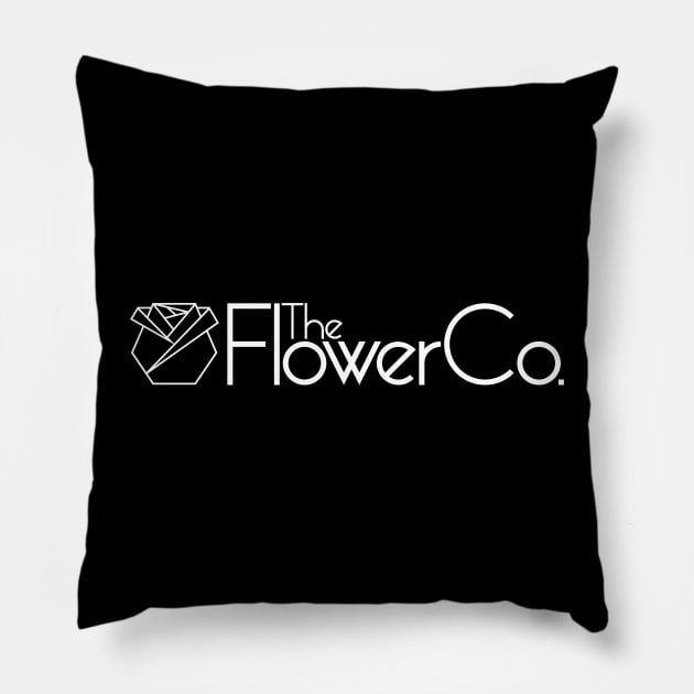 floco white logo Pillow by trywolfe