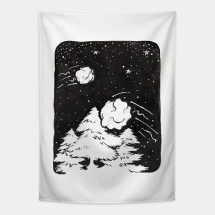 Snowball Fight Tapestry